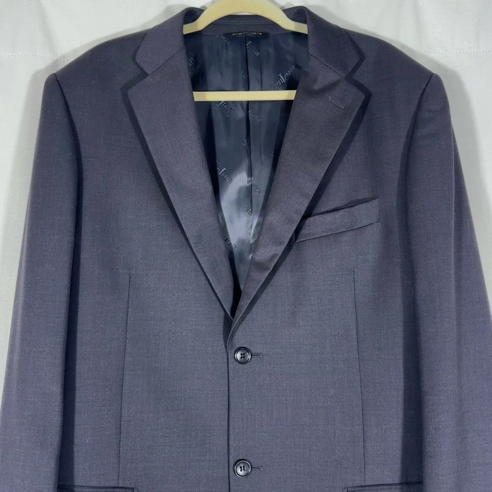 Giro d’Italia Charcoal Merino Wool Suit Jacket